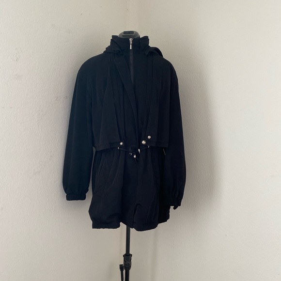 SOLD black hooded puffer coat by Fleet Street - Picture 2 of 8